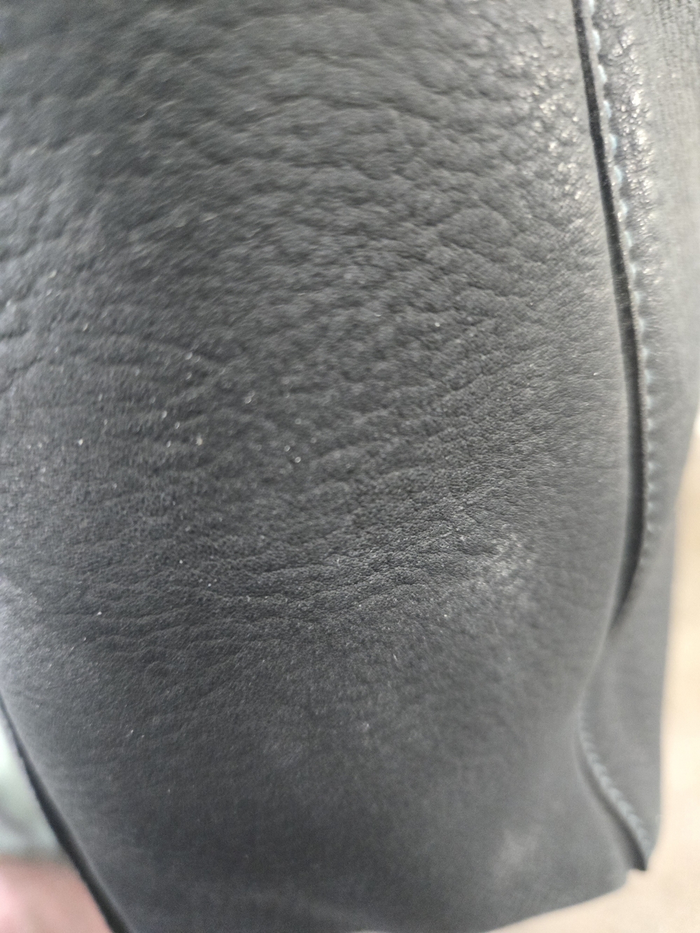 Coach Black Pebbled Leather Shoulder Bag with Brown Strap - Picture 6 of 8